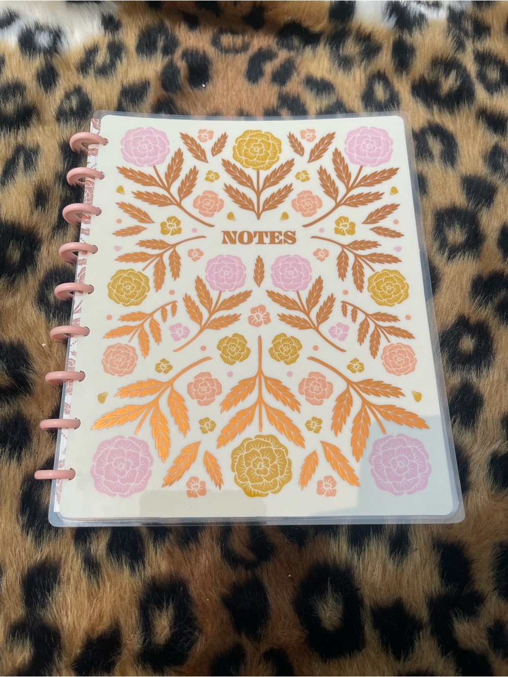 NEW Floral Notes Notebook - Pink and Gold